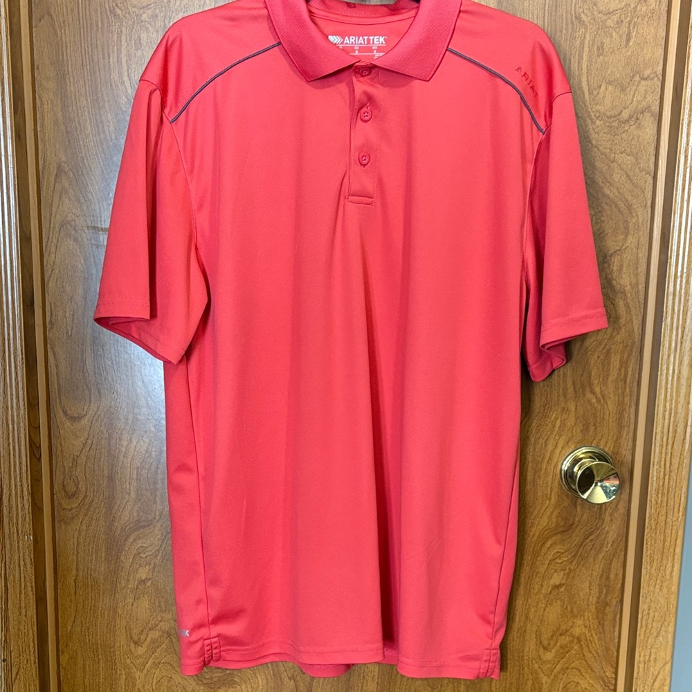 Ariat Men's Vibrant Red/Coral Polo Shirt